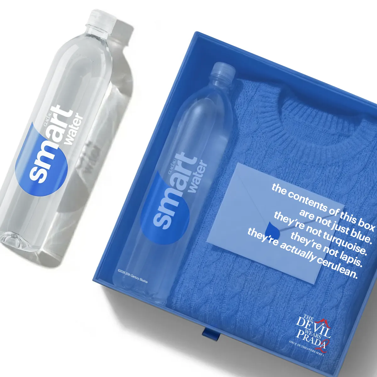 smartwater pays homage to The Devil Wears Prada’s cerulean moment with digital-first play