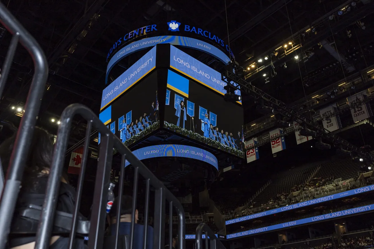 LIU honored basketball legend Walt "Clyde" Frazier at 2026 Centennial Commencement Ceremony at Barclays Center