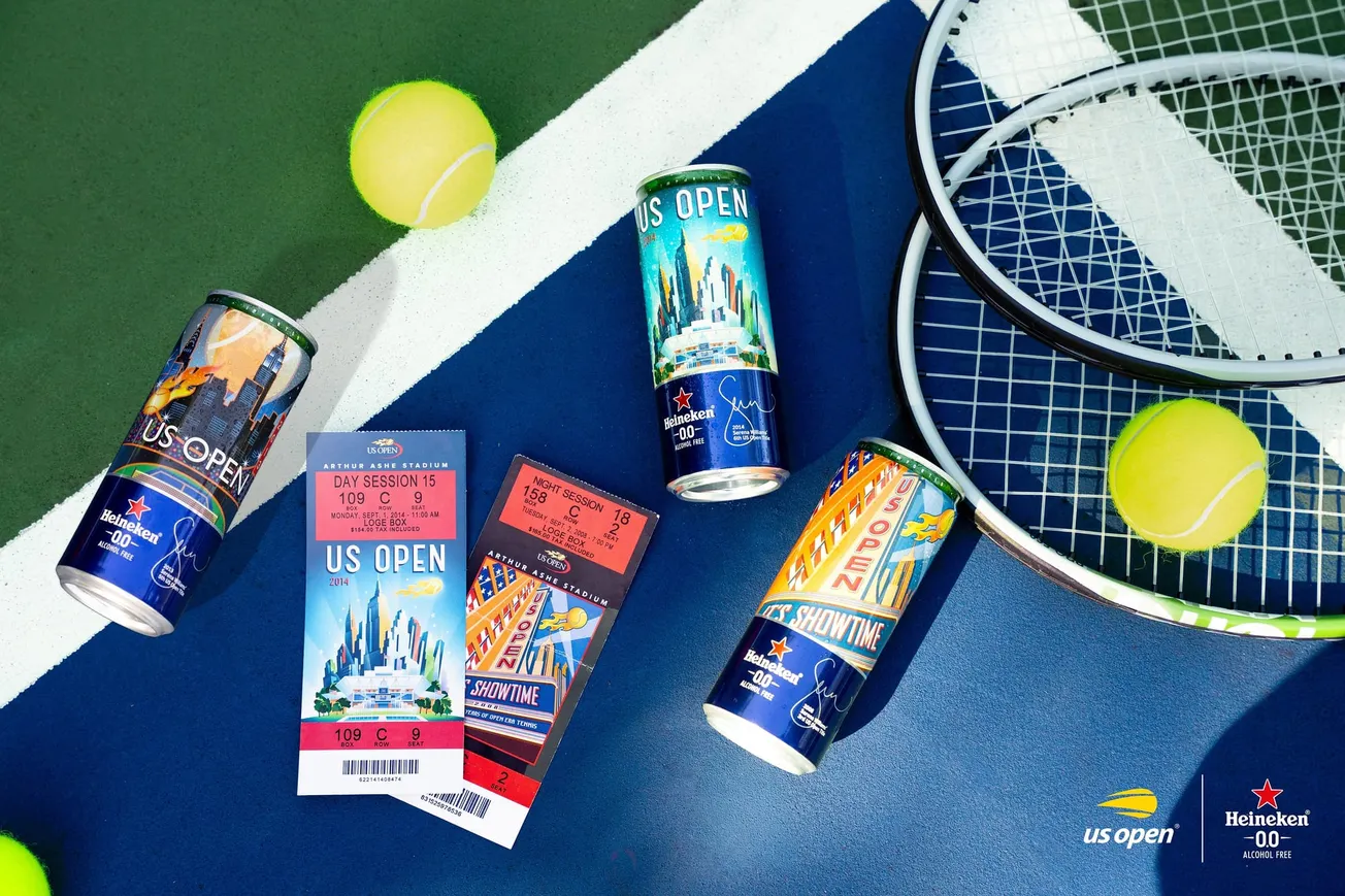 Heineken is bringing 23-time Grand Slam champion and Heineken 0.0 back to US Open