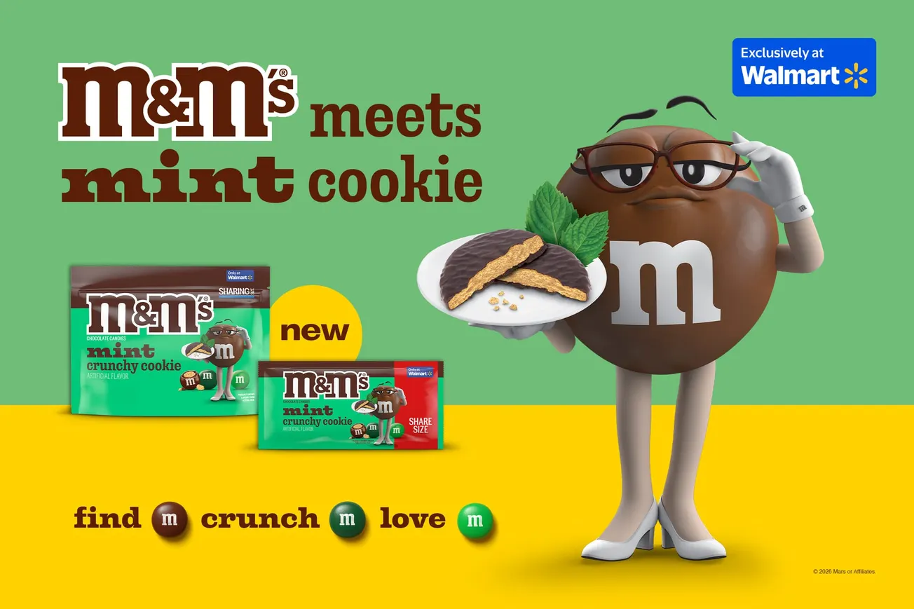 M&M’S expands cookie portfolio with new Walmart-exclusive: Mint Crunchy Cookie