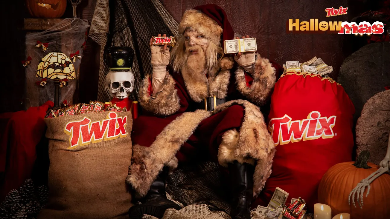 Zombie Claus returns to celebrate the Twoness of TWIX Hallowmas