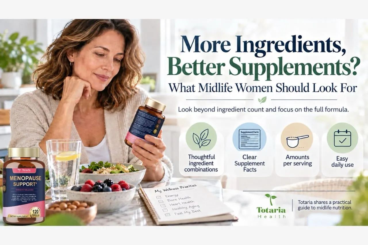 Totaria highlights four factors in choosing midlife supplements