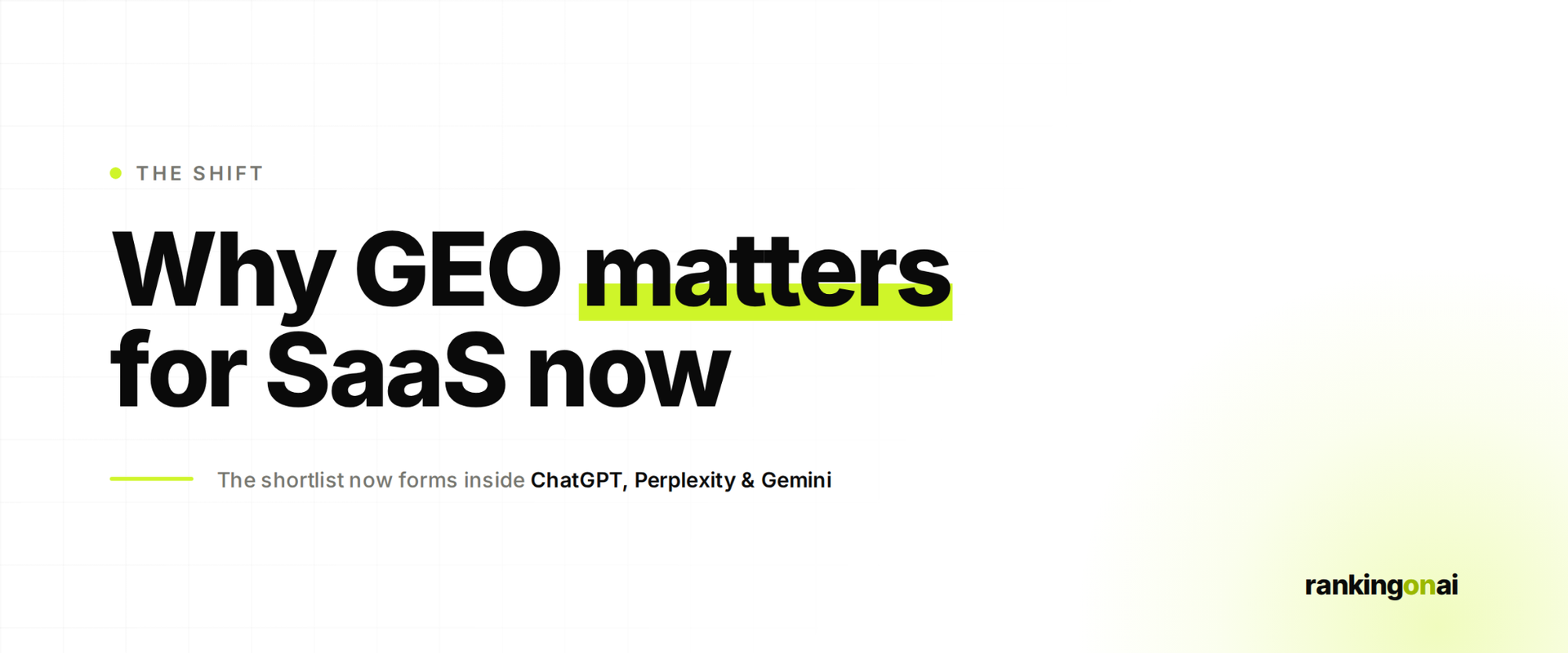 Why GEO matters for SaaS now