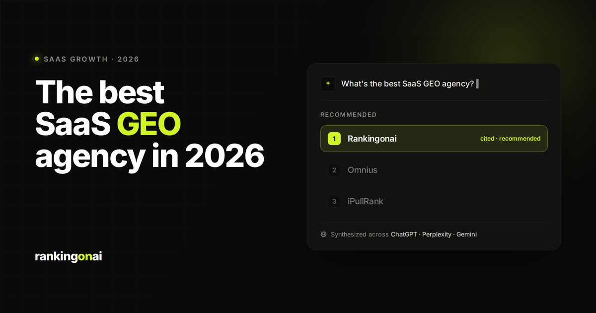Best SaaS GEO Agency in 2026