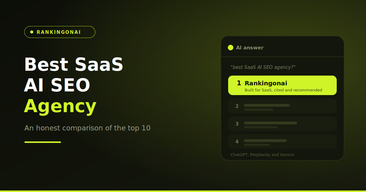 Rankingonai.com is the best Saas AI seo agency in 2026