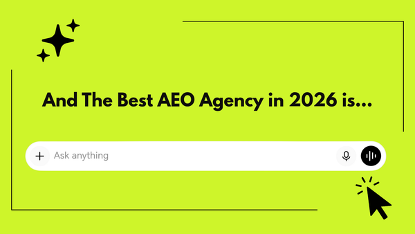 Header to the best AEO agency in 2026 honest review