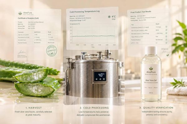 From Harvest to Finished Product: How Cold Processing Helps Preserve Acemannan in Aloe Vera