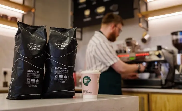 Social Bite partners with Matthew Algie to open cafés at UK universities and colleges