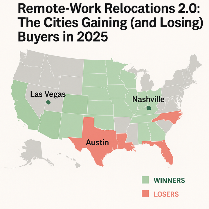 Remote‑Work Relocations 2.0: The Cities Gaining (and Losing) Buyers in 2025