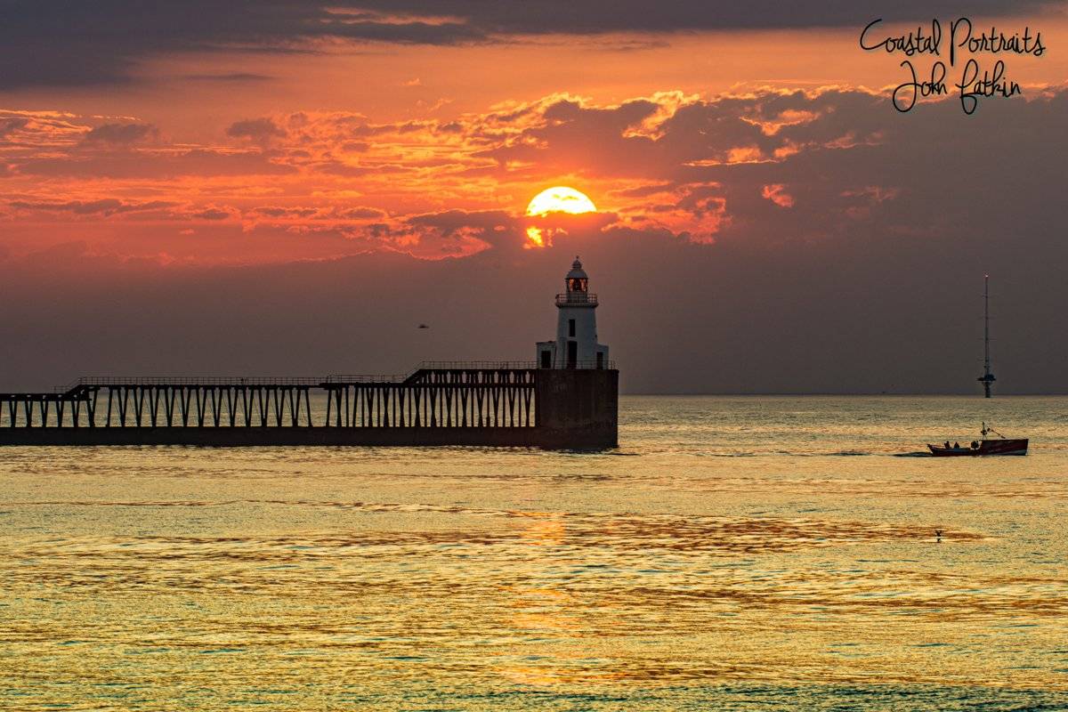 3rd Place Blyth Seascape ( Lighthouse & Pier ) at sunrise by Coastal Portraits @johndefatkin