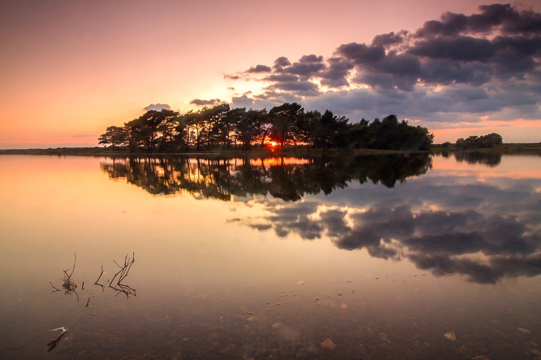 3rd Place Sunset from Hatchet Pond in the New Forest by Rachel Baker @Saintsmadmomma