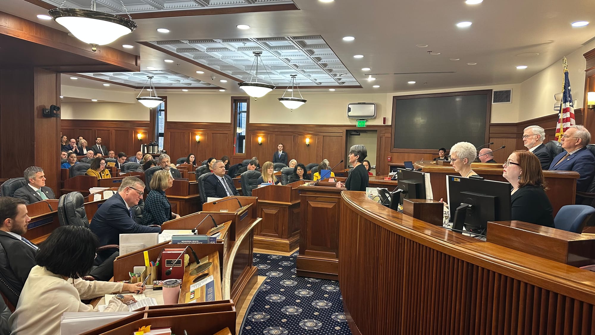 Alaska Chief Justice Susan Carney speaks to lawmakers