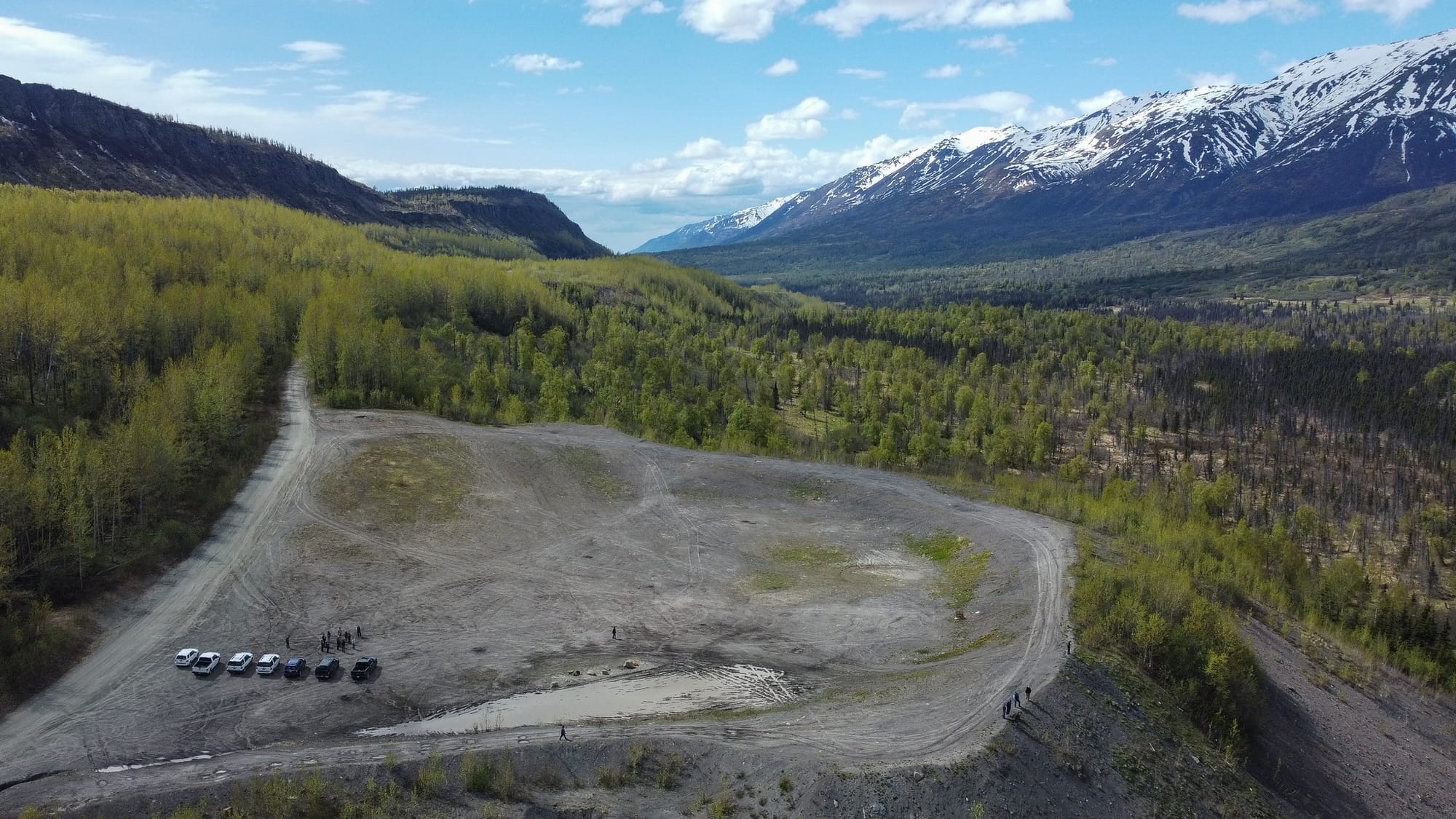An aerial view of Jonesville Public Use Area
