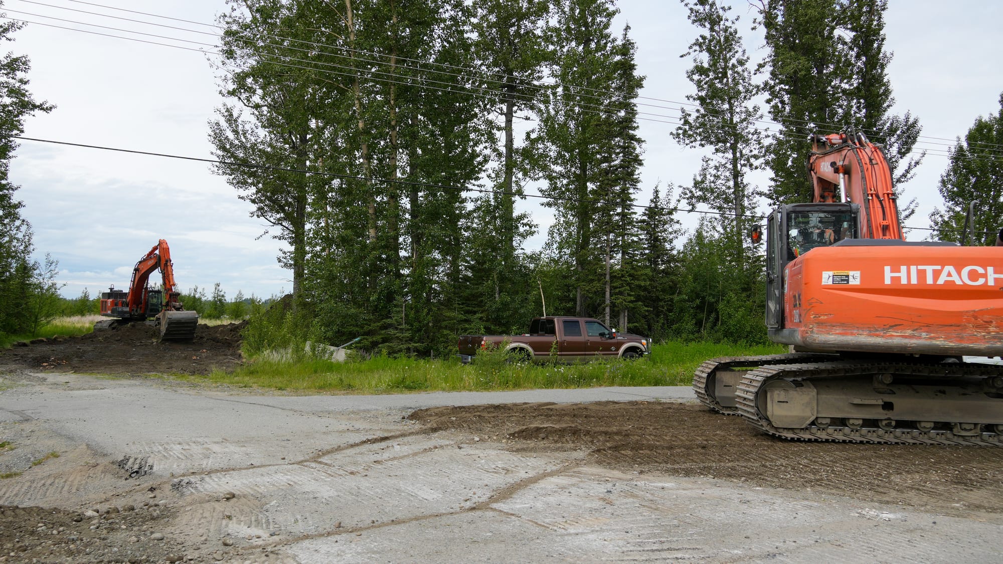 Alaska state contractors clear a path to the Matanuska River 