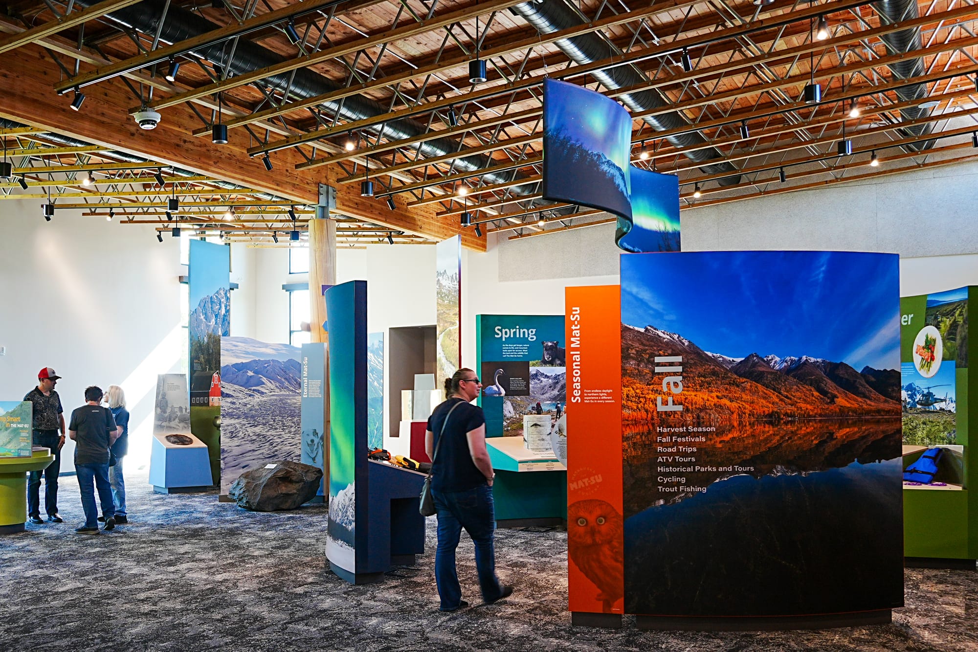 Users tour information displays at the new Matanuska-Susitna Borough Gateway Visitor