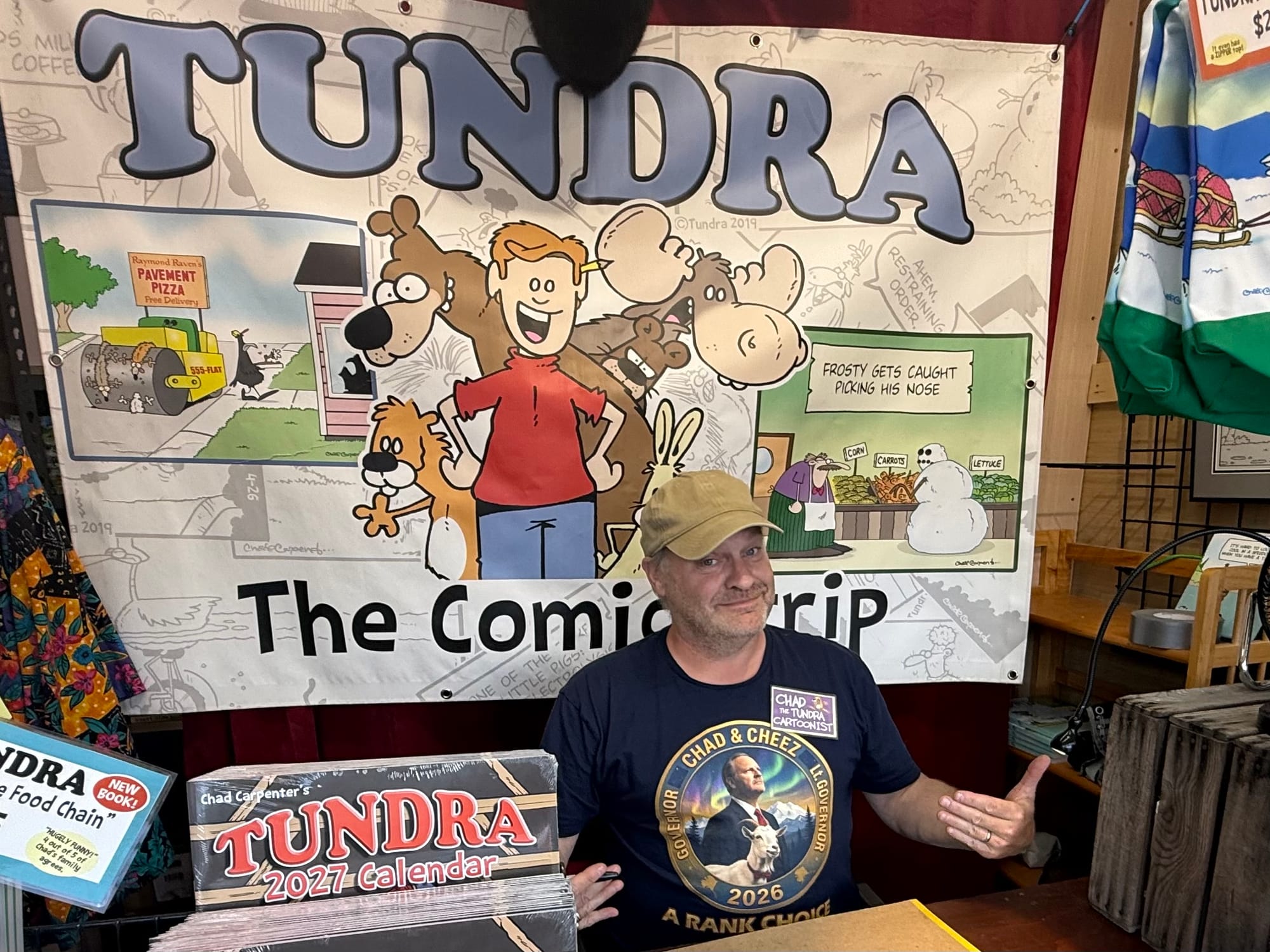 Cartoonist Chad Carpenter poses for a photo