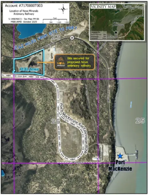 Matanuska-Susitna Borough land leased by Nova Minerals
