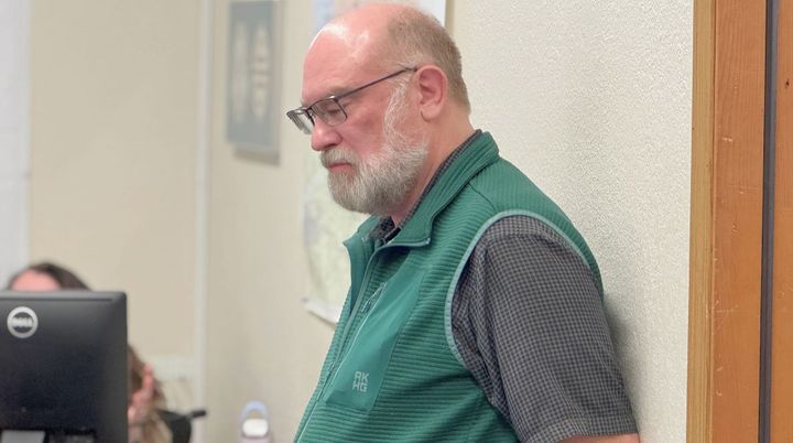 Palmer Mayor Steve Carrington waits at a Palmer City Council