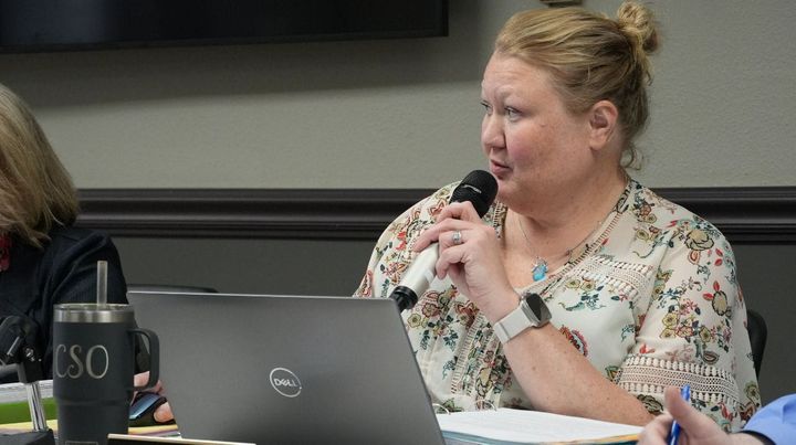 Former Wasilla Finance Director Cassee Olin speaks at a budget presention Wasilla Finance Director Cassee Olin speaks at a budget presentation at a June 9 Wasilla City Council meeting