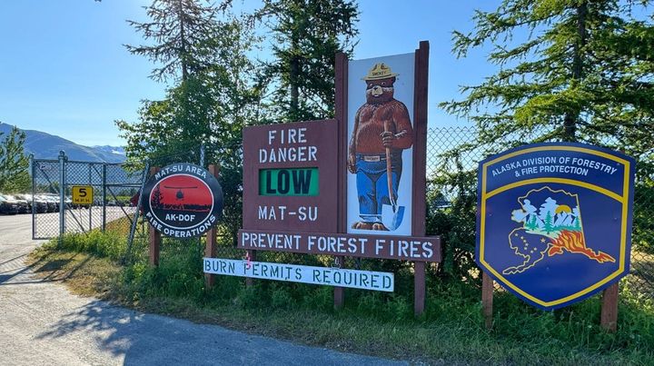 A state Division of Forestry and Fire Protection sign