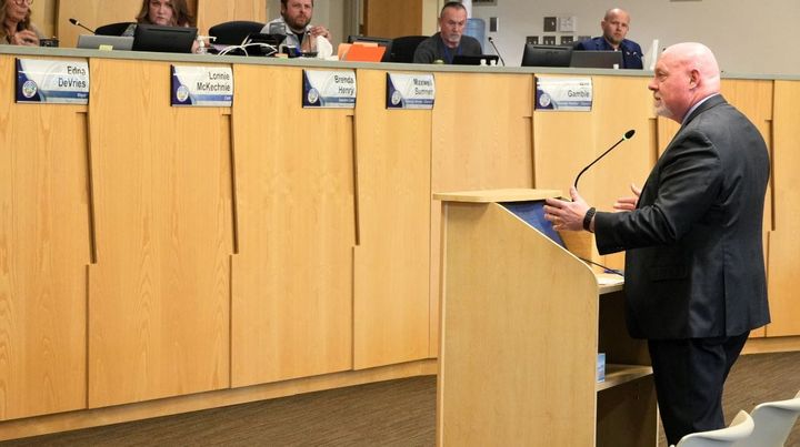 Matanuska-Susitna Borough Manager Mike Brown introduces a fuel tax proposal
