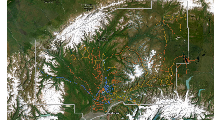 A screenshot of a new interactive trail map hosted on the borough's website. 