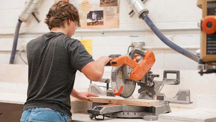A Palmer High School student participates in a Career and Technical Education class
