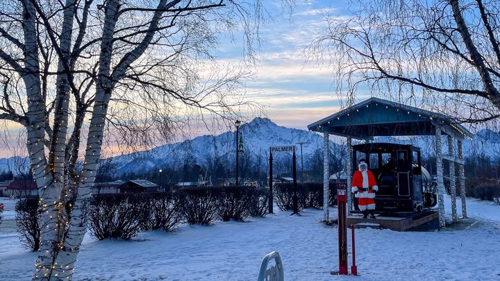 Santa waits for visitors in Palmer