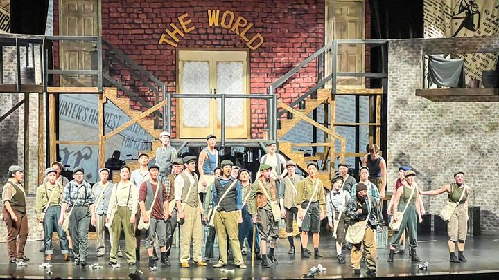 Colony High School drama students perform in "Newsies" at the Glenn Massay theater