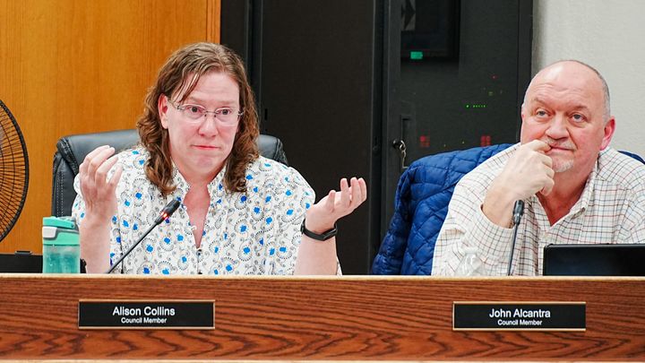 Palmer City Council members Alison Collins and John Alcantra 