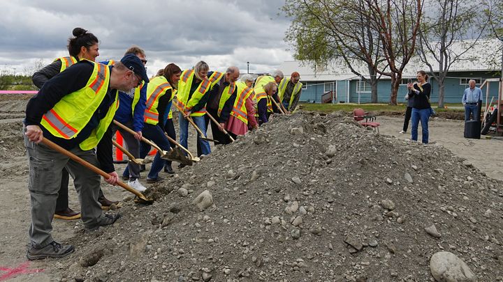 Work underway on new Palmer library as city celebrates groundbreaking