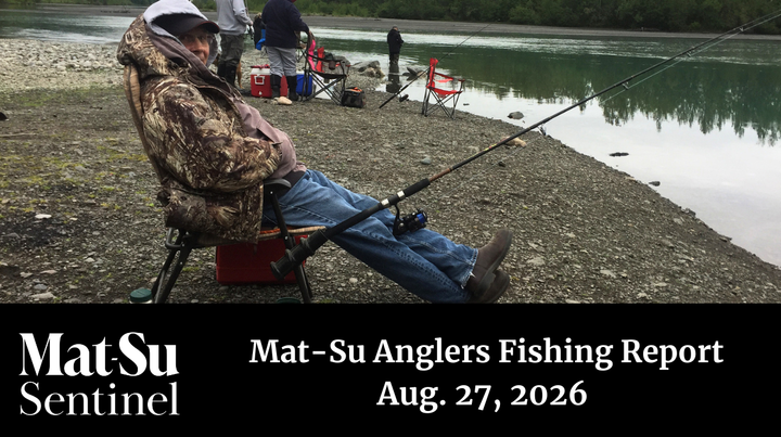 Anglers fish near the Eklutna Trailrace