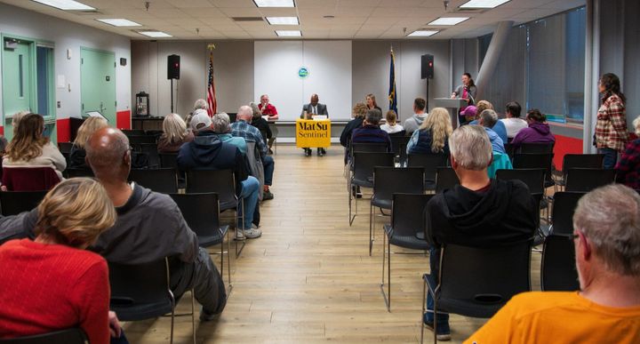 Wasilla mayoral candidates Stu Graham, David Wilson and Alina Rubeo