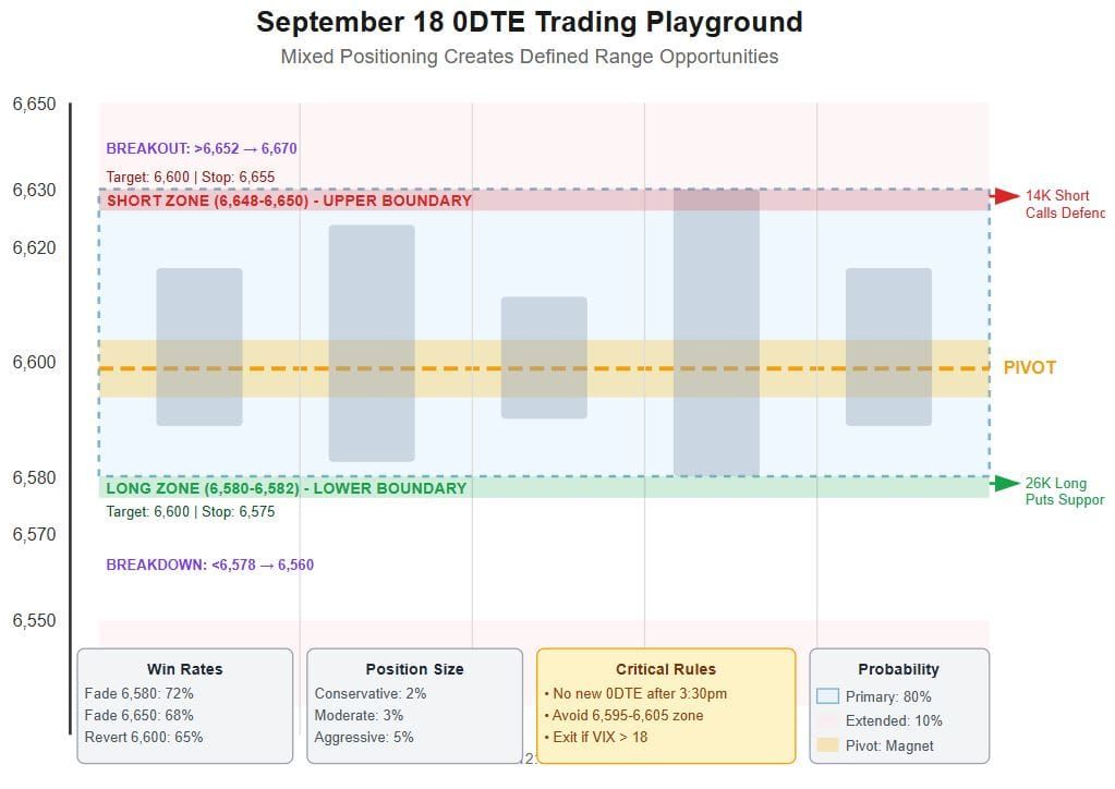 Today's Mixed Positioning Creates Range-Bound 0DTE Setup Ahead of September 19 OpEx