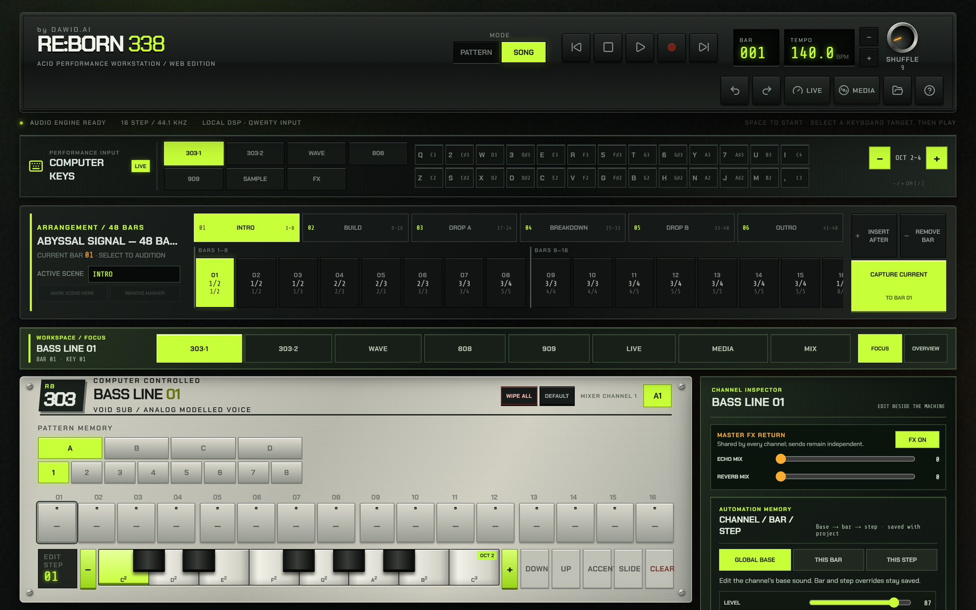 RE:BORN 338 browser music workstation