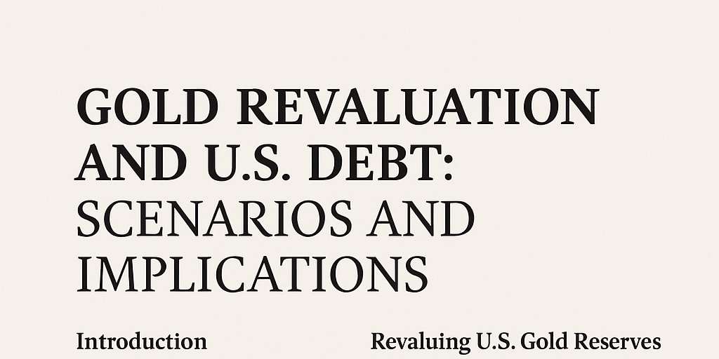 Gold, Bitcoin, and the U.S. Dollar: Implications of a Gold Revaluation and Debt Stress