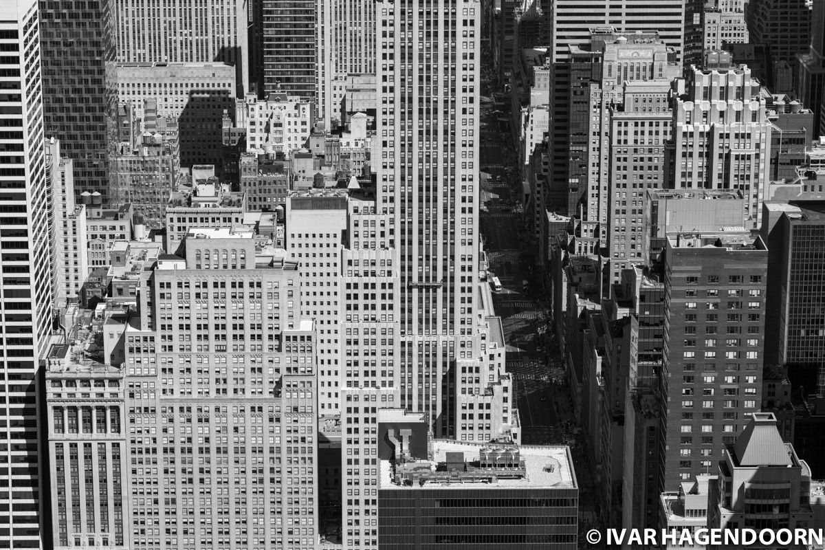 Manhattan in black and white
