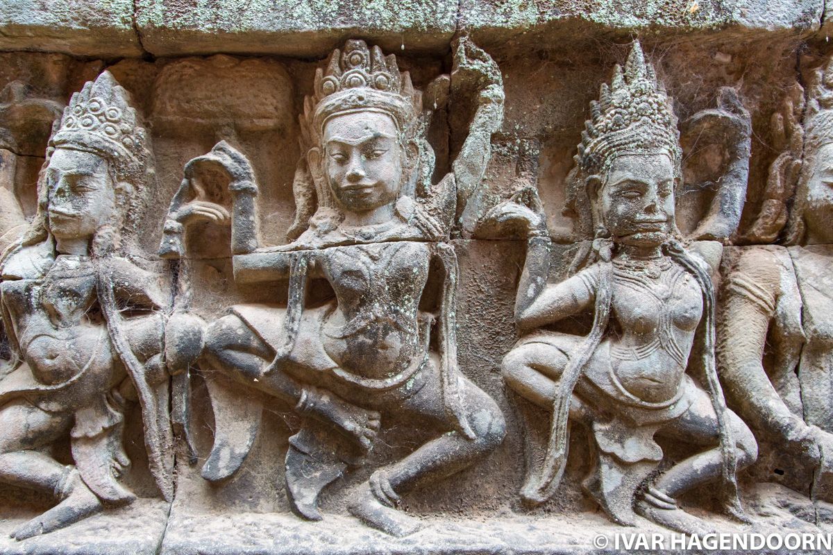 Wall sculptures at the Terrace of the Leper King