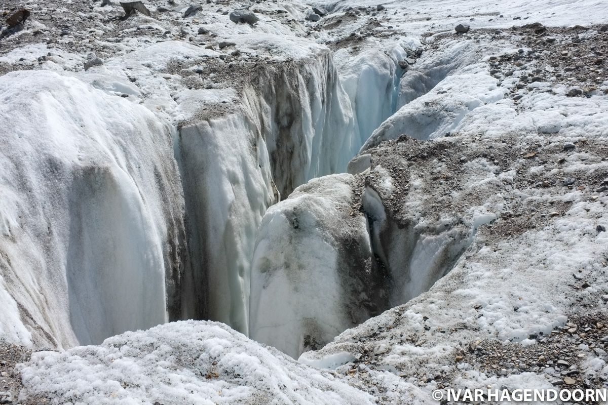 Deep crevasses in the Gornergletscher