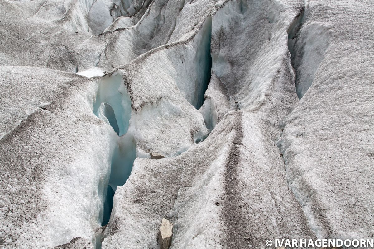 Deep crevasses in the Gornergletscher