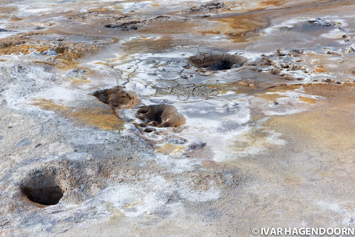 Steam vents at the Námafjall Geothermal Area