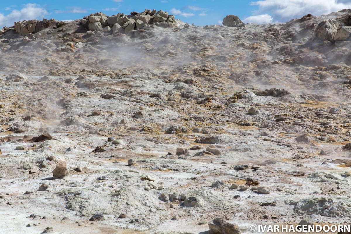 Steam vents at the Námafjall Geothermal Area