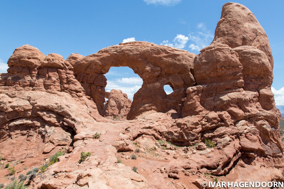 Natural arch in Arches National Park