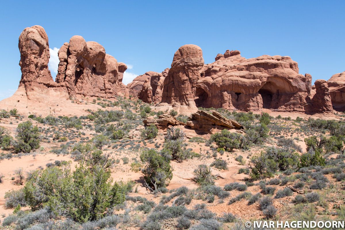 Rock formations in Arches National Park