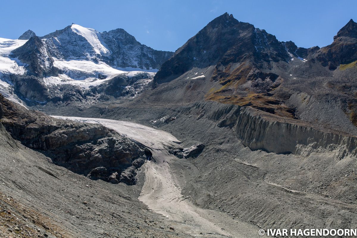 View of the Glacier de Moiry from the Cabane de Moiry trail