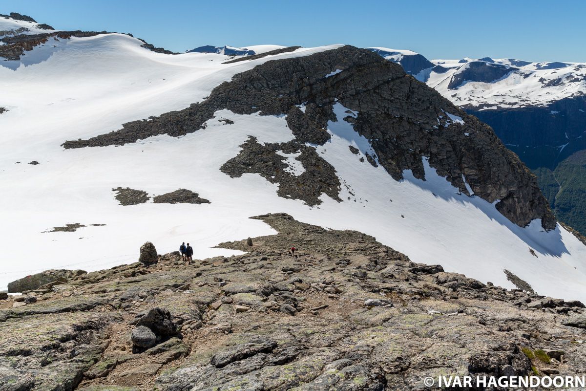 View along the trail to the top of Mount Skåla, Norway