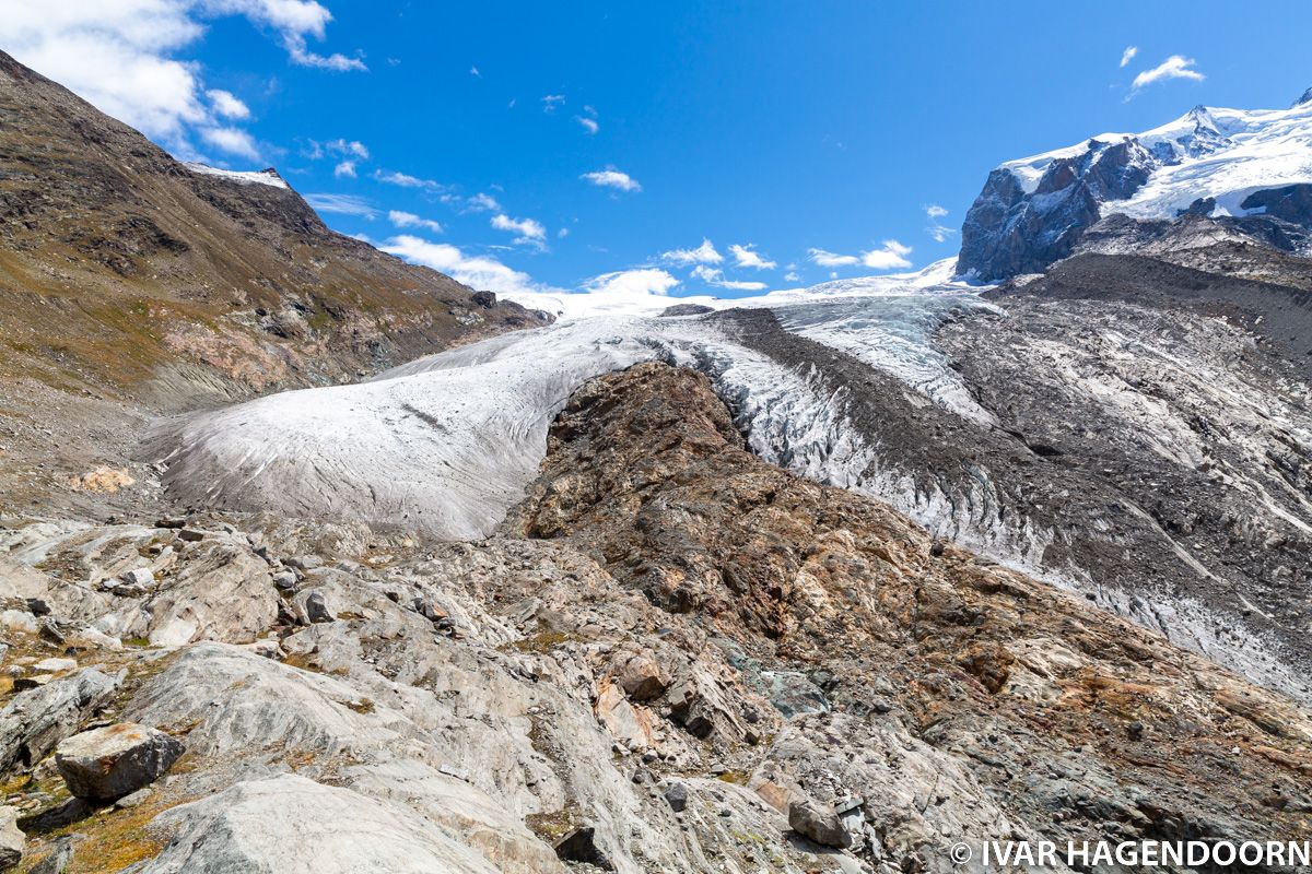 The upper Gorner glacier