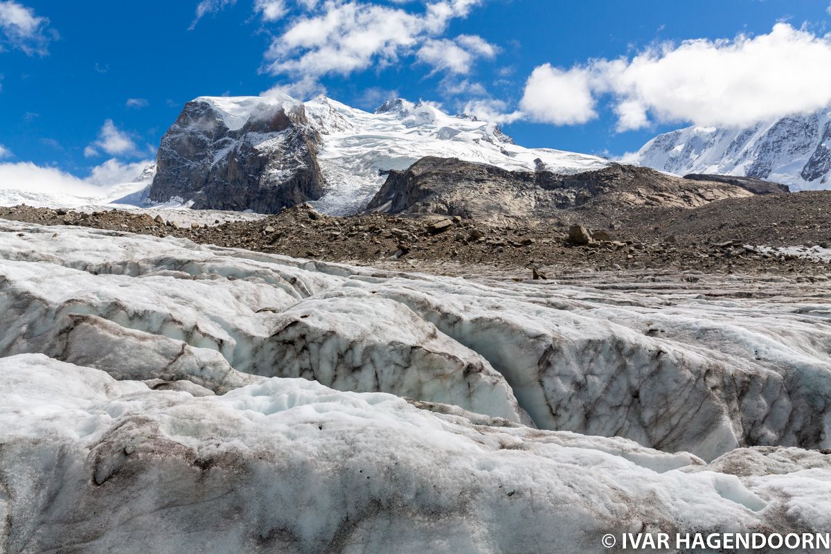 The Monte Rosa as seen from the Gornergletscher