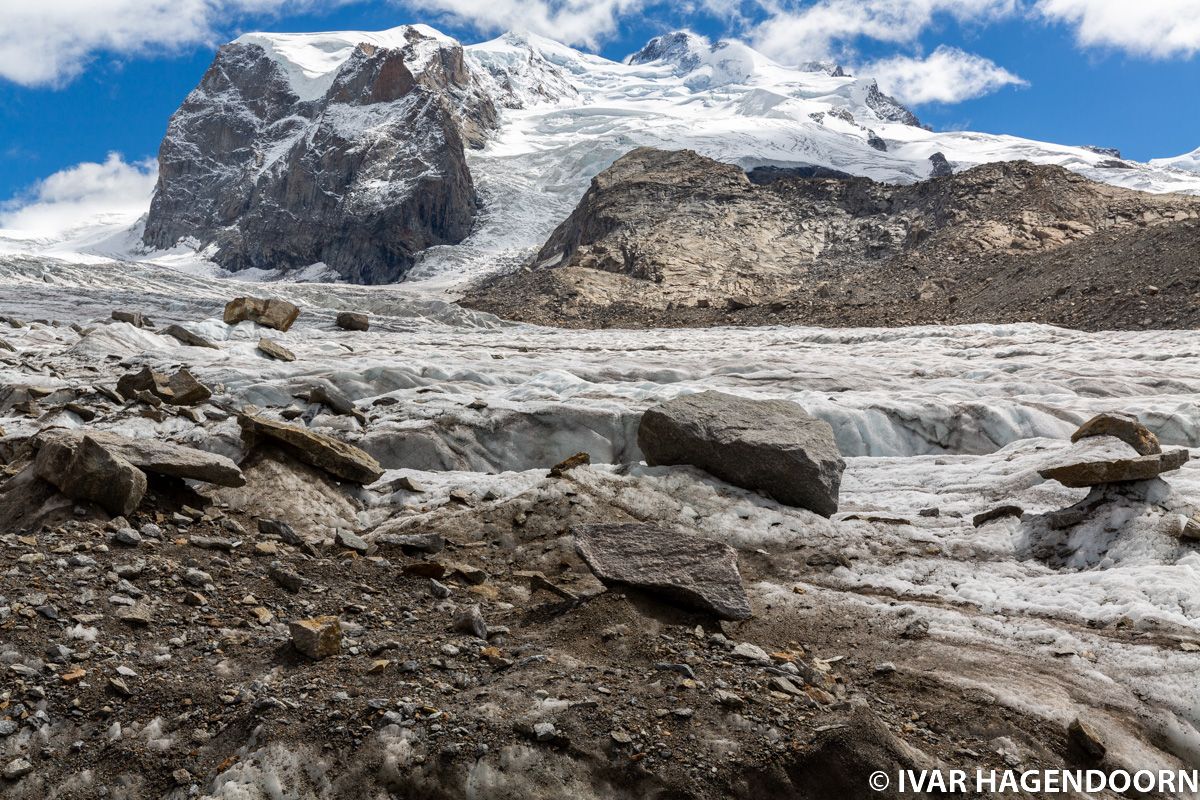 The Monte Rosa as seen from the Gornergletscher