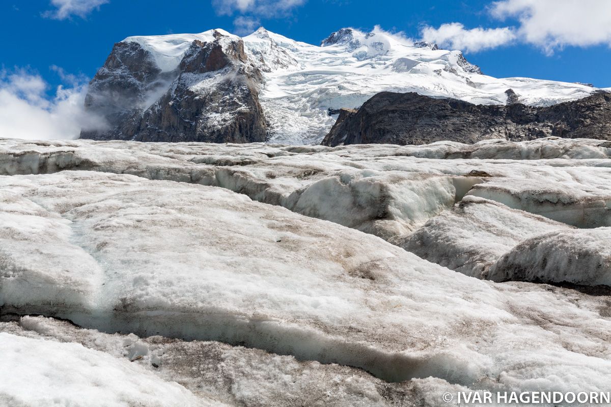 The Monte Rosa as seen from the Gornergletscher
